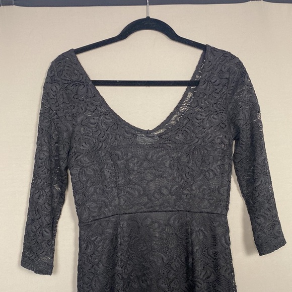 Bold Elements Black Lace V-Neck Lined Size XS - Picture 4 of 6